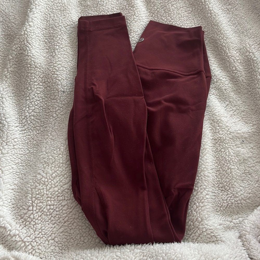 Red Lululemon Leggings Size 2